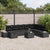 Garden Sofa Set 9 pcs Black 55 x 62 x 69 cm Poly rattan