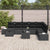 Garden Sofa Set 9 pcs Black 55 x 62 x 69 cm Poly rattan