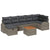 Garden Sofa Set with Cushion 8 pcs Grey Poly rattan
