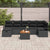 Garden Sofa Set with Cushion 8 pcs Black Poly rattan