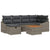 Garden Sofa Set with Cushion 7 pcs Grey Poly rattan
