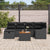 Garden Sofa Set with Cushion 7 pcs Black Poly rattan