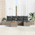 Garden Sofa Set with Cushion 6 pcs Grey Poly rattan