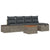 Garden Sofa Set with Cushion 6 pcs Grey Poly rattan