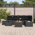 Garden Sofa Set with Cushion 7 pcs Black Poly rattan
