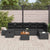 Garden Sofa Set with Cushion 8 pcs Black Poly rattan