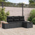 Garden Sofa Set 4 pcs Black 55 x 62 x 69 cm Poly rattan