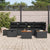 Garden Sofa Set 7 pcs Black 55 x 62 x 69 cm Poly rattan