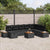 Garden Sofa Set 9 pcs Black 55 x 62 x 69 cm Poly rattan