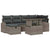 Garden Sofa Set with Cushion 7 pcs Grey Poly rattan