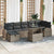 Garden Sofa Set with Cushion 8 pcs Grey Poly rattan