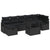 Garden Sofa Set with Cushion 8 pcs Black Poly rattan