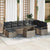 Garden Sofa Set with Cushion 9 pcs Grey Poly rattan