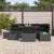 Garden Sofa Set Height-Adjustable 7 pcs Black Poly Rattan
