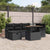 Garden Sofa Set Height-Adjustable 7 pcs Black Poly Rattan
