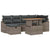 Garden Sofa Set Height-Adjustable 7 pcs Grey Poly Rattan