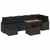 Garden Sofa Set Height-Adjustable 8 pcs Black Poly Rattan
