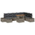 Garden Sofa Set with Storage 9 pcs Grey Poly rattan