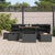 Garden Sofa Set Height-Adjustable 7 pcs Black Poly Rattan
