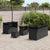 Garden Sofa Set Height-Adjustable 8 pcs Black Poly Rattan