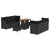 Garden Sofa Set Height-Adjustable 9 pcs Black Poly Rattan