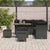 Garden Sofa Set Height-Adjustable 8 pcs Black Poly Rattan