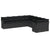 Garden Sofa Set Height-Adjustable 13 pcs Black Poly Rattan