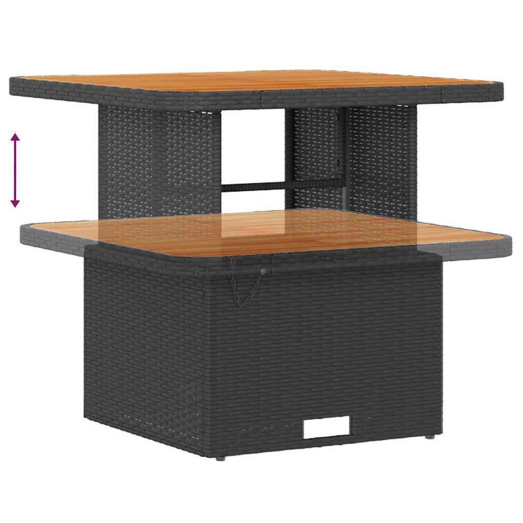 Garden Sofa Set with Cushion 13 pcs Black Poly Rattan