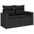 Garden Sofa Set Height-Adjustable 8 pcs Black Poly Rattan