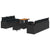 Garden Sofa Set Height-Adjustable 10 pcs Black Poly Rattan