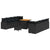 Garden Sofa Set Height-Adjustable 11 pcs Black Poly Rattan