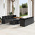 Garden Sofa Set Height-Adjustable 11 pcs Black Poly Rattan