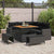 Garden Sofa Set Height-Adjustable 8 pcs Black Poly Rattan