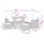 Garden Sofa Set Height-Adjustable 8 pcs Black Poly Rattan