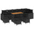 Garden Sofa Set Height-Adjustable 10 pcs Black Poly Rattan