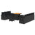 Garden Sofa Set Height-Adjustable 10 pcs Black Poly Rattan