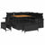 Garden Sofa Set Height-Adjustable 8 pcs Black Poly Rattan