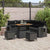 Garden Sofa Set Height-Adjustable 8 pcs Black Poly Rattan