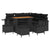 Garden Sofa Set Height-Adjustable 9 pcs Black Poly Rattan