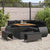 Garden Sofa Set Height-Adjustable 8 pcs Black Poly Rattan