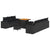 Garden Sofa Set Height-Adjustable 10 pcs Black Poly Rattan