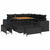 Garden Sofa Set Height-Adjustable 8 pcs Black Poly Rattan