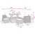 Garden Sofa Set Height-Adjustable 8 pcs Black Poly Rattan