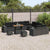 Garden Sofa Set Height-Adjustable 13 pcs Black Poly Rattan