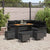 Garden Sofa Set Height-Adjustable 9 pcs Black Poly Rattan