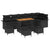 Garden Sofa Set Height-Adjustable 10 pcs Black Poly Rattan