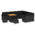 Garden Sofa Set Height-Adjustable 12 pcs Black Poly Rattan