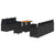 Garden Sofa Set Height-Adjustable 10 pcs Black Poly Rattan