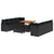 Garden Sofa Set Height-Adjustable 11 pcs Black Poly Rattan