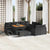 Garden Sofa Set Height-Adjustable 13 pcs Black Poly Rattan